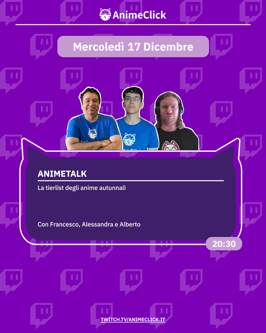 AnimeClick su Twitch: programma dal 15 al 21 dicembre